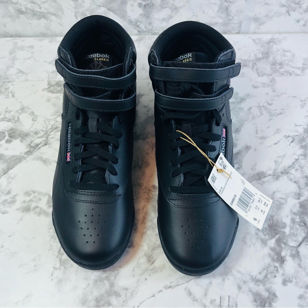 Reebok Junior Freestyle Hi Training  Training Shoes - Black and Gray Size 6